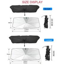 Car Sunshade Umbrella-Style Front Glass Sunshade Sunscreen Heat Insulation Cloth Car Windshield Sunshade Car Umbrella Shade