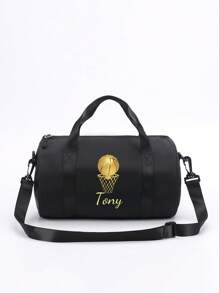 This Personalized Dance Bag Can Be Printed With Your Name, Making It An Ideal Choice For Dance, Sports, Latin Dance, And Various Occasions. Its Large Capacity Allows It To Be Used As Both A Shoulder Bag And A Travel Bag, Making It Practical And Convenient For Daily Use. It Also Makes An Ideal Gift For Friends And Family. - Black - View 6