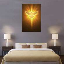 Holy Spirit Portrait Poster Wooden Picture Frame, Ready To Hang, Canvas Print Wall Art For Room Decoration, Preppy Room Decor Aesthetic, Wall Decor, Perfect Home Decor Holiday Gift Decoration