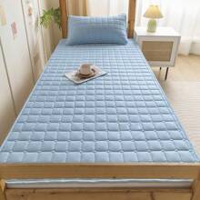 Colchoneta acolchada impermeable (sin funda de almohada ni relleno), colchoneta de colchón delgada, adecuada para cama individual o doble, protector de colchón de sábana talla grande gruesa, unicolor suave y cómodo para cubrir colchón, gris/blanco/caqui/azul, para el hogar, dormitorio, hotel, residencia, impermeable y a prueba de fugas - Rejilla de pan - Ver 23