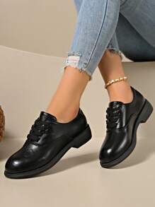Women's Lace-Up Oxford Vintage Leather Shoes