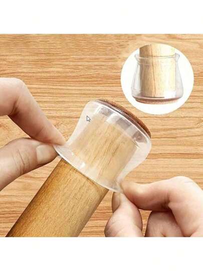 Capas transparentes antiderrapantes para pernas de cadeira com feltro, 4/8/16/24/48 peças, protetores de piso para cadeiras redondas grandes, protetores de piso de silicone para pés, adequados para sala de jantar, hotel, café, tamanho: pequeno - 1,4-2,5 cm (0,551-0,984 pol.), médio - 2,0-3,5 cm (0,98-1,38 pol.), grande - 3,5-4,3 cm (1,38-1,93 pol.)