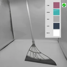 48 Inch Extra Long Magic Broom - Rubber Silicone Sweeper With Stainless Steel Handle, Multi-Surface Floor Cleaning Tool For Home, Wood, Tile & Bathroom Floors, Effortless Lazy Broom - 銀色 - 查看 7