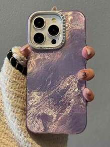 1 件闪亮镜面镜头膜 + 别致激光波纹理手机壳，兼容 iPhone 11/12/13/14/15/16、11/12/13/14/15 Pro、12/13/14/15 Pro Max、16 Pro Max、16 Pro，配黑色皮革表带 - 灰色 - 查看 5