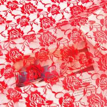 Lace Fabric In Multiple Sizes & Colors: 59inch*39.37inch /150cm*100cm /150cm*200cm /150cm*300cm /150cm*500cm Floral Rose Knitted Lace Fabric, Non-Stretch, Black, White, Beige, Sky Blue, Burgundy, Pink, Purple, For DIY Clothing, Wedding Dress, Sewing, Home Curtain, Door Curtain, Wedding Decor, Party Decor, Sports Festival Headpiece, Ribbon Decorations