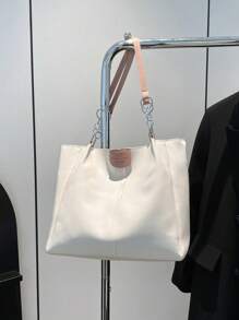 1pc Fashion High Capacity Commuter Versatile Tote Bag, Women's New Design Shoulder Bag 2025