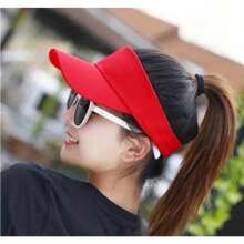 Solid Color Sports Sun Hat, Adjustable Brimless Baseball Cap For Outdoor Golf, Tennis, Running, Women UV Protection Sun Visor Hat, Summer White Breathable Adjustable Cap For Beach, Golf, Tennis