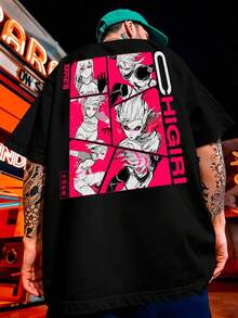 Shirt T-Shirt Streetwear Blue Lock Hyoma Chigiri Anime Player Speed Dribbling Football 7137 - 黑色 - 查看 4