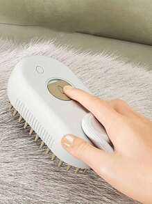 1 Pieza Peine vaporizador y masaje para mascotas, limpiador de pelo flotante para gatos y perros, sin necesidad de bañar, peine vaporizador de masaje sin enjuague, cepillo de un solo toque, carga USB, adecuado para gatos y perros, herramientas de cuidado diario, herramientas portátiles de acicalado de pelaje