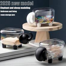 1 pieza Caja de almacenamiento con forma de elefante/oveja linda, organizador de cosméticos impermeable, decoración del hogar a la moda, caja de almacenamiento decorativa simple y práctica, regalo ideal para mujer en inauguración de casa o cumpleaños, apto para habitación, dormitorio, baño, Pascua, boda