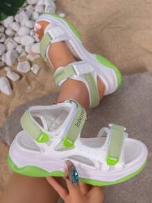 Women's Platform Wedge Sandals, Fashion Thick-Soled Casual Beach Shoes, Plus Size High Heels