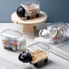 1 pieza Caja de almacenamiento con forma de elefante/oveja linda, organizador de cosméticos impermeable, decoración del hogar a la moda, caja de almacenamiento decorativa simple y práctica, regalo ideal para mujer en inauguración de casa o cumpleaños, apto para habitación, dormitorio, baño, Pascua, boda