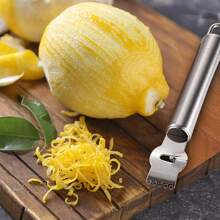 1pc Stainless Steel Lemon Zester, Orange Peeler, Citrus Fruit Zester, Kitchen Tool, Bar Accessory