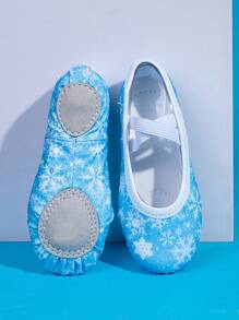 Kids' Indoor Exercise/Performance Shoes, Full Elastic Fabric Soft Sole, Comfortable Wear-Resistant Slip-On Ballet Dance Shoes