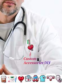 Personalized 4 In 1 Colorful Nurse Retractable Pen With Cute Ornaments, Custom Shape Diy, Birthday Christmas Thank You Gift For Nurses Medical Personnel Personalized 4 In 1 Colorful Nurse Retractable Pen With Cute Ornaments, Custom Shape Diy