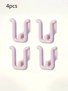 1 pezzo/2 pezzi/3 pezzi/4 pezzi Ganci autoadesivi in plastica per ciabatte, rastrelliera per ciabatte da bagno, montaggio a parete senza foratura per bagno, porta, parete del bagno, per riporre le scarpe, adatto per bagno, cucina, camera da letto, superfici lisce come piastrelle, metallo, vetro, legno liscio, facile installazione, stile alla moda, non adatto per pareti in intonaco, cemento, carta da parati, pareti imbiancate o altre superfici irregolari