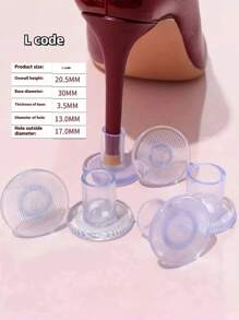 1 双高跟鞋保护套，草坪婚礼防下沉细高跟鞋套，女士防滑静音鞋跟套，耐磨派对/日常活动鞋跟保护套（不含鞋子）