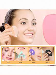 10pcs Triangle Makeup Powder Puff, Makeup Sponge, Fan Shaped Powder Puff, Fingertip Air Cushion Powder Puff