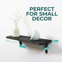 17 Inch (6 Pack) - Easy To Install, Template And Video Included - Long Shelf For Bedroom, Easy Shelves For Wall, Wall Shelves For Bedroom