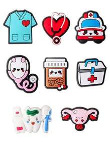 Personalized 4 In 1 Colorful Nurse Retractable Pen With Cute Ornaments, Custom Shape Diy, Birthday Christmas Thank You Gift For Nurses Medical Personnel Personalized 4 In 1 Colorful Nurse Retractable Pen With Cute Ornaments, Custom Shape Diy