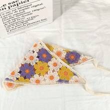 Blume Muster Boho Stil Kopftuch, geeignet für Urlaubsmode, Haaraccessoires Kopfband Herbst Winter Stirnbänder für Frauen Haarband