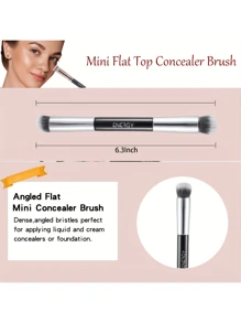 ENERGY 锥形遮瑕刷 眼下迷你歌舞伎化妆刷、粉底刷、遮瑕刷、腮红刷、轮廓刷、修容刷、散粉刷、粉底刷、腮红刷 - 黑色 - 查看 4