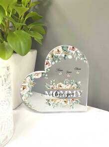 Personalized Mom And Kids Names We Love You Heart Acrylic Plaque, Mother's Day Gift For Mom From Daughter, Mom Birthday Gifts - Multicolor - View 5