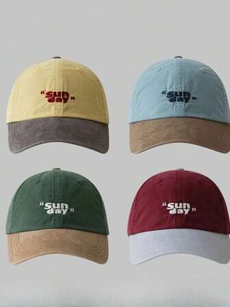 1pc Color Block Baseball Cap Hat, Fashion Unisex Outdoor Vintage Sports Soft-Top Adjustable Snapback Cap, Spring/Summer