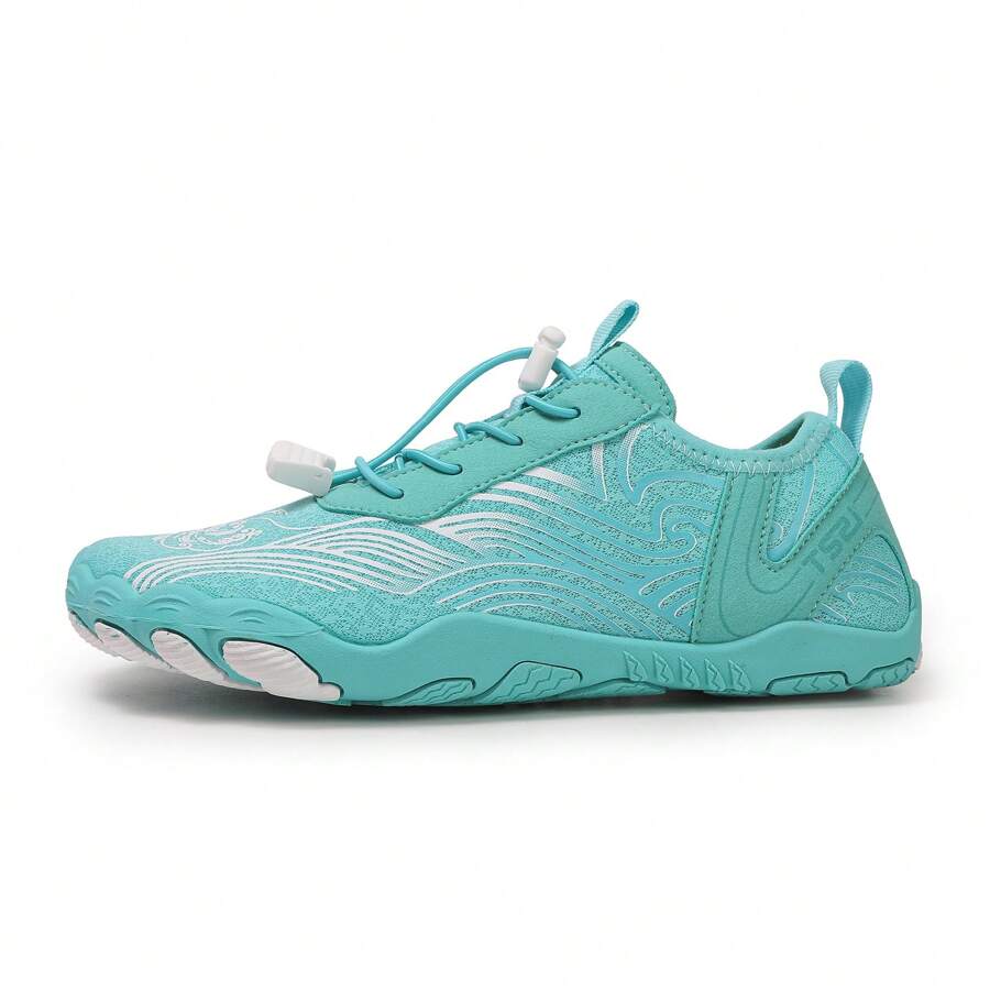 1 Paar Damen Aqua Socken/Wasserschuhe für Strand, Schwimmen, Outdoor-Aktivitäten, rutschfeste weiche Gummisohle, schnelltrocknend, leicht, geeignet für Schnorcheln, Fluss-Trekking, Angeln, Kajakfahren, Indoor-Fitness, Yoga, Gewichtheben