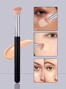 1pc Soft & Fashionable Concealer Makeup Brush, Delicate Powder Blending For Beginners, Round Head Blush Brush, Portable Face Makeup Brush