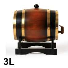 1pc 3L/5L Wooden Wine Barrel With Stand, Spigot And Stopper, Suitable For Aging Whiskey, Wine, Rum, Scotch, Customizable Whiskey Barrel, Mini Wooden Whiskey Barrel - Multicolor - View 17