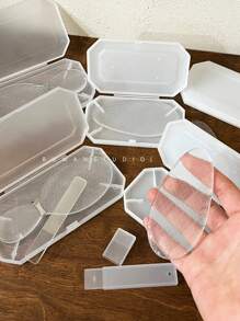 Tablero de esmerilado de pie de vidrio nano ovalado transparente de 9 cm para eliminación de callosidades. La lima de uñas de 9 cm es adecuada para el cuidado y mantenimiento diario de manos y pies