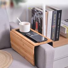 1pc Wooden Sofa Armrest Tray, Solid Wood Material, Designed To Protect Armrest, Foldable Coffee/Tea Cup Holder, Suitable For Living Room Sofa, TV Tray, Shelf Lining, Car, Travel, Holiday, Decor, Dorm, Back To School, Party Favor, Home & Living, Home Decor, Decor Trays & Bowls