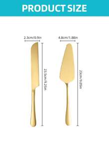 1 pieza/2 piezas Juego de cuchillo y pala dorados de acero inoxidable para pastel, juego de cuchillo y pala para queso, juego de corte de pastel, pala para pizza, cortador de pan, juego de cubiertos, juego de cuchillo y pala para postre, juego de herramientas para hornear apto para pizza, pastel, tarta, pan, ideal para cocina, restaurantes, hoteles, bodas, banquetes de cumpleaños, Navidad, Año Nuevo, Halloween, Día de San Valentín