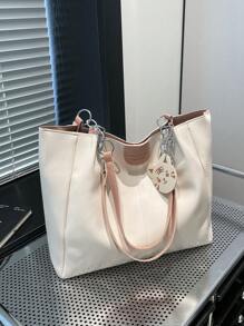 1pc Fashion High Capacity Commuter Versatile Tote Bag, Women's New Design Shoulder Bag 2025