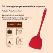 Juego de 5 piezas de utensilios de cocina de silicona resistente - Espátula, cuchara ranurada y cazo para sartenes antiadherentes | Resistentes al calor, herramientas de cocina con mangos ergonómicos (freír, hornear, acampar)