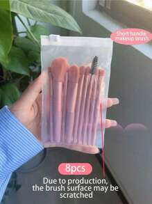 15/1 Set Makeup Brushes - Contour Brush, Powder Puff, Headband, Cosmetic Bag, Waterproof Wash Bag, Eyeliner Brush, Foundation Brush, Powder Brush, Concealer Brush, Nose Shadow Brush, Eyeshadow Brush, Blush Brush, Highlighter Brush, Makeup Sponge, Makeup Puff, Makeup Sponge, Velvet Triangular Puff, Water Drop Puff, Quick-Drying Puff, Wristband, Shower Headband