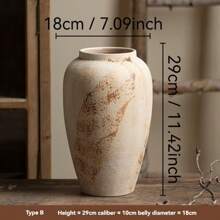 1pc Nordic Minimalist Style Ceramic Hydroponic Vase, Suitable For Fresh Flowers, Boho Vase, Applicable For Farmhouse, Living Room, Dining Room, Tabletop, Bookshelf, Center Decor, Home Decor, Tabletop Decor, Special Gift, Decorative Style Room Decor Flower Vase Glass Vase