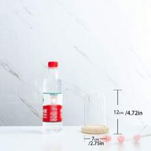 1个玻璃罩，保鲜花，娃娃展示罩，带软木底座的玻璃展示罩，梅森罐罩，花瓶展示盒，家居圣诞派对礼物装饰，生日周年纪念日，感恩节，圣诞节，母亲节，家居装饰