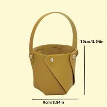 2pcs/6pcs PU Leather Wedding Accessory Handbag, Reusable Wedding Candy Gift Bag, Detachable & Combinable, Multiple Colors Available