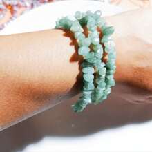Pulseira de quartzo verde natural pedra da saúde - Verde - Visão 2