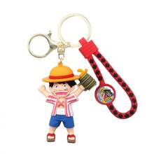 ONE PIECE 44 款海贼王 PVC 玩偶钥匙扣吊坠蒙奇·D·托尼托尼·乔巴索隆可爱包挂配件周边礼物海贼王卡哇伊动漫人物玩偶模型玩具 6-8 厘米/2.36-3.15 英寸 - 彩色 - 查看 18