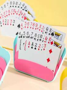 Portable Poker Card Holder - Hands-Free Device / Stable & Anti-Slip Design / Friendly For Small Hands / Essential For Travel & Family Games