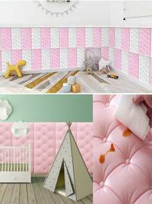 5pcs 1pc Embossed Foam Wallpaper With Imitation Leather Grain, Soft And Textured, Self-Adhesive Foam Wall Sticker, Reusable And Cuttable, Bedroom Decorative Background, Soundproof And Thickened Wall Covering, Bedside Soft Package, Waterproof, Moisture-Proof, Dust-Proof And Collision-Proof Sticker Waterproof Wall Paper Gifts Birthday Graduation Home Decor Wall Decor Bathroom Decor Room Decoration Stuff Living Room Decor House Decor Home Decor Living Room Wall Art Stickers Wall Stickers