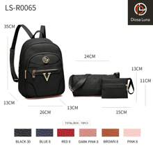 DIOSA LUNA Women's Backpack Set, 3-Piece Leather Women's Backpack, School Backpacks, Ladies Backpack Set, Fashion Backpack, Casual Backpack For Girls, Shoulder Bag, Casual Travel Bag For Women