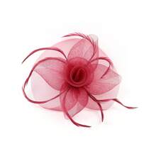 1pc Fascinators For Women Hats For Women Flower Fascinators For Women Church Kentucky Derby Hat Paper Clip Clip Style For Women And Girls - A - View 2