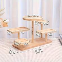 1 件多层木制展示架，5 个小型珠宝展示平台，用于活动的多功能桌面展示架，木制多用途展示架，适用于收藏品和纪念品，室内外装饰返校 - 彩色 - 查看 3