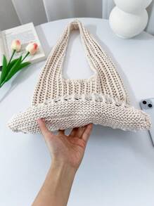 ENBEI Zomermode vakantie strandtas, elegante kaki damestas, gehaakte tas dames handtas, lunchtas, schoudertas reisbenodigdheden, cruise essentials, geschikt voor dagelijks gebruik, vakantie, winkelen en bijpassende kleding, zakelijke casual dames, studenten, Moederdag cadeaus, bruiloft bruid bruidsmeisjes cadeaus