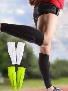 2 Pairs Soccer Shin Guards/Shin Pads For Adults & Teens - Honeycomb Padding Compression Sleeves For Baseball, Boxing, Kickboxing & Mountain Biking - Lightweight Breathable Sports Protection Gear