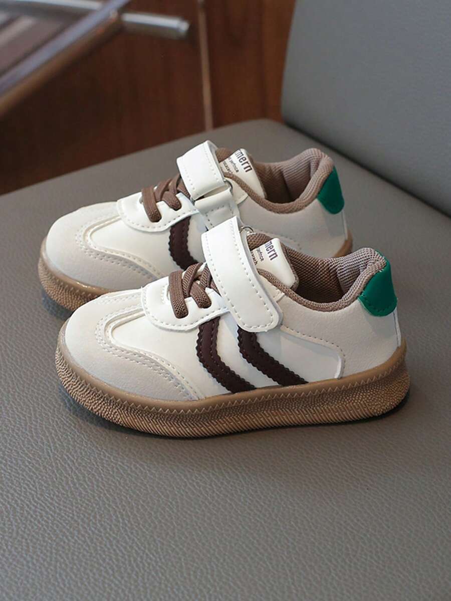 1 paire de chaussures de sport décontractées pour petites filles, nouvelle mode 2025, convenant aux activités scolaires, aux déplacements quotidiens, et aux baskets anti-dérapantes et résistantes à l'usure pour garçons - Kaki - Voir 1